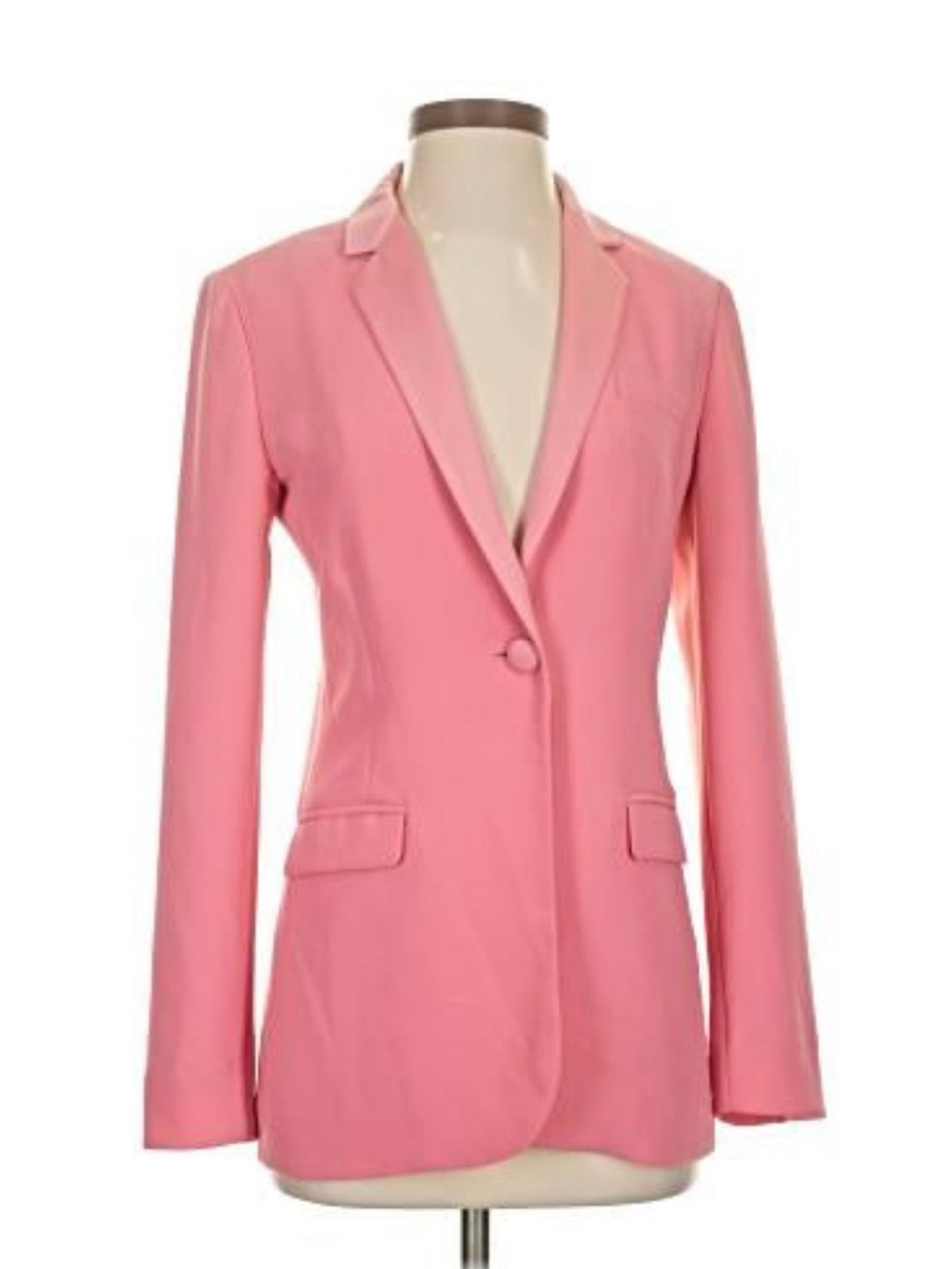 Diane Von Furstenberg DVF Pink Single-Button Tuxedo Blazer Size 0